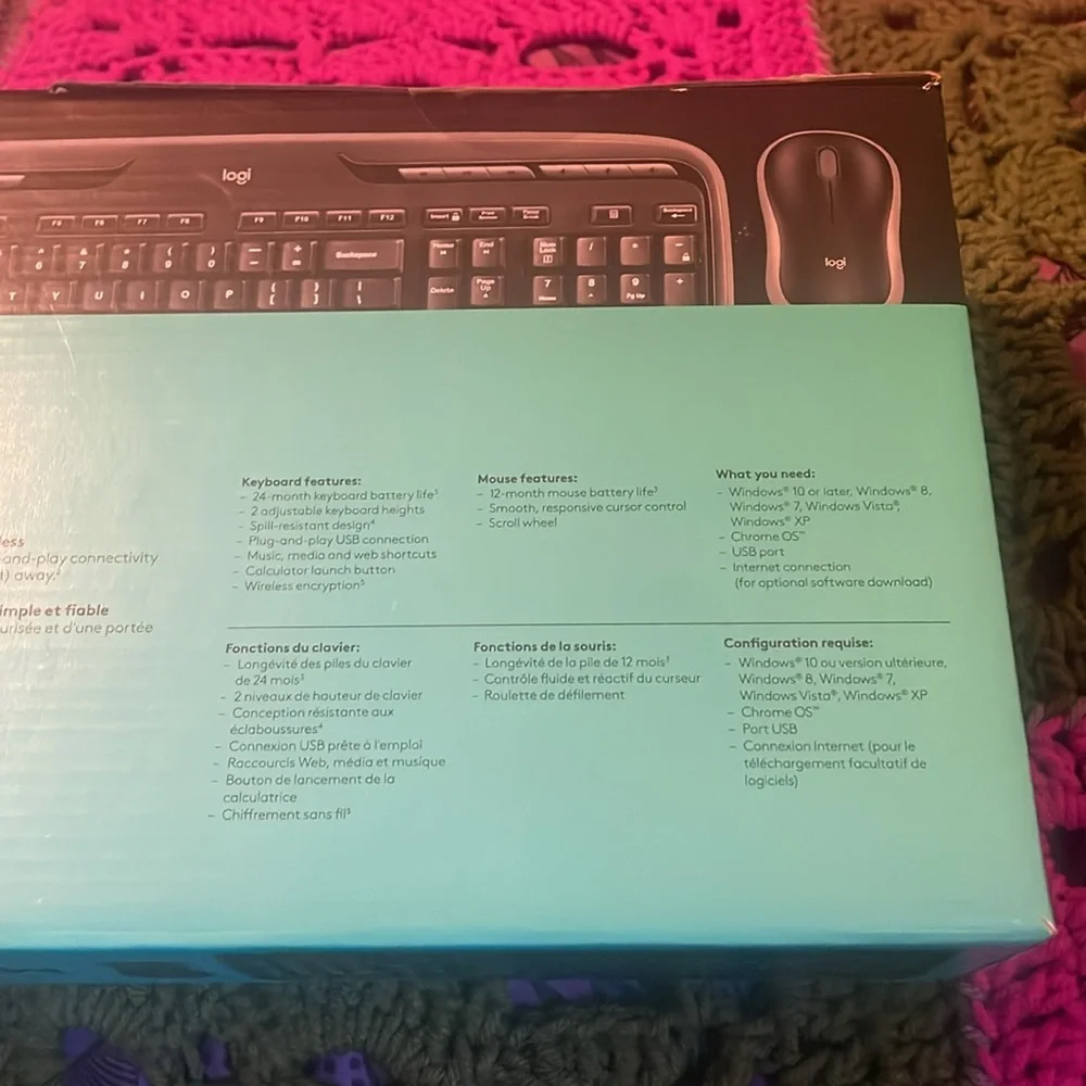 Logitech MK320 Black Wireless Combo w/ Media Shortcuts Keyboard & Mouse $35 NIB